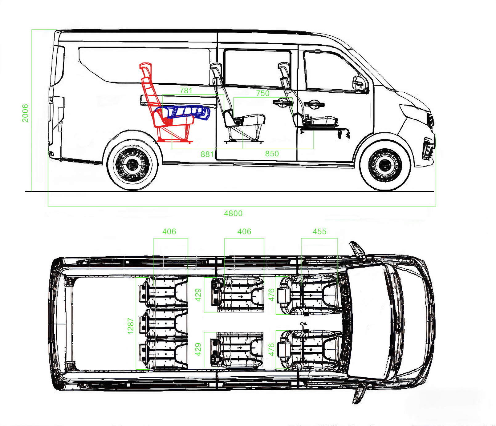 Vehicle Dimensions - Top View